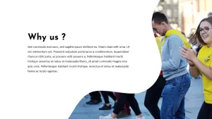 Charity PowerPoint template why us slide
