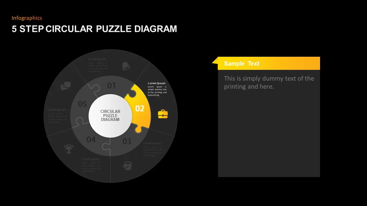 Circular Puzzle Diagram PowerPoint