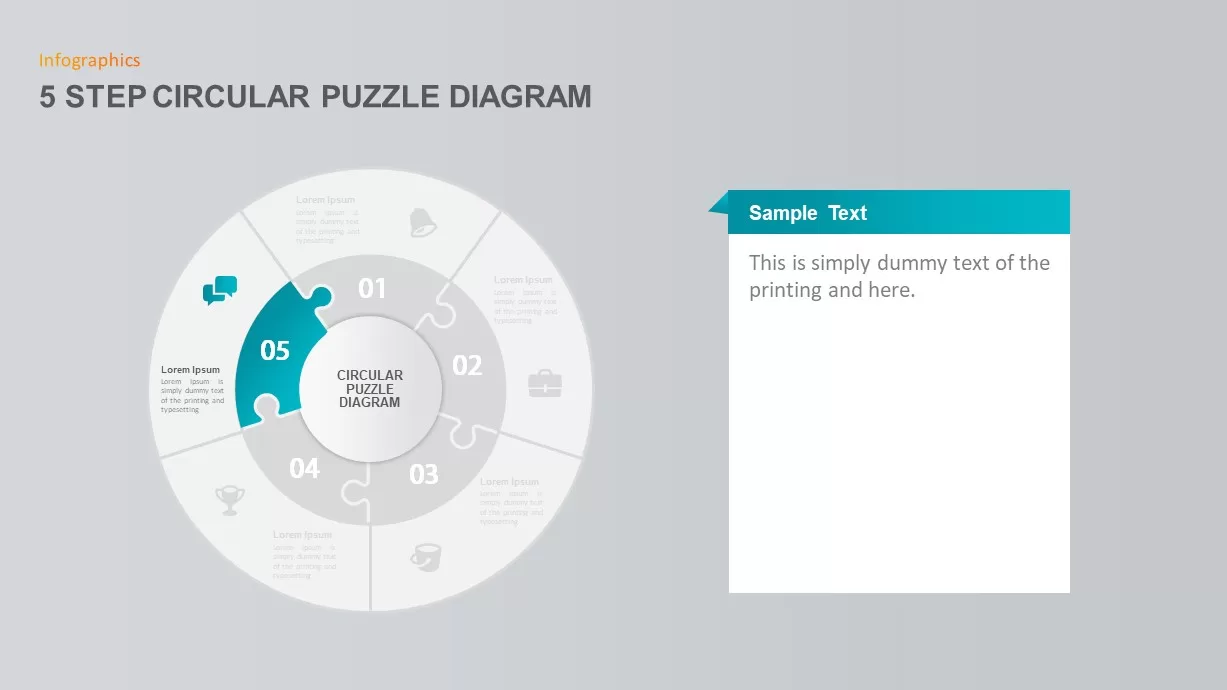 Circular Puzzle Diagram PowerPoint Template