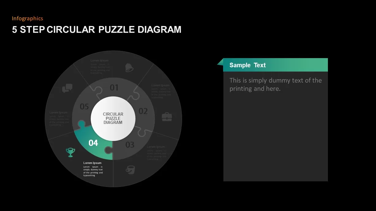 Circular Puzzle Diagram Ppt Template