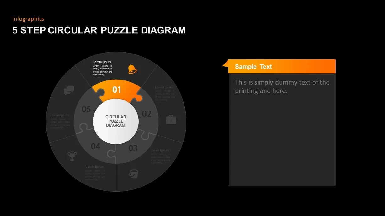 Circular Puzzle Diagram Template