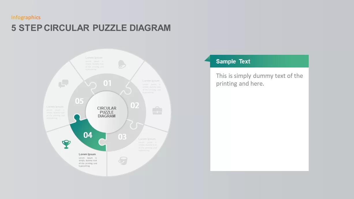 Circular Puzzle Diagram Template for PowerPoint