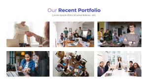 Company Profile Deck PowerPoint Template Portfolio Slide