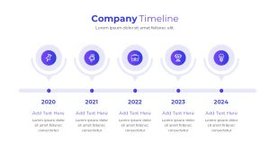 Company Profile Deck PowerPoint Template Company Timeline Slide