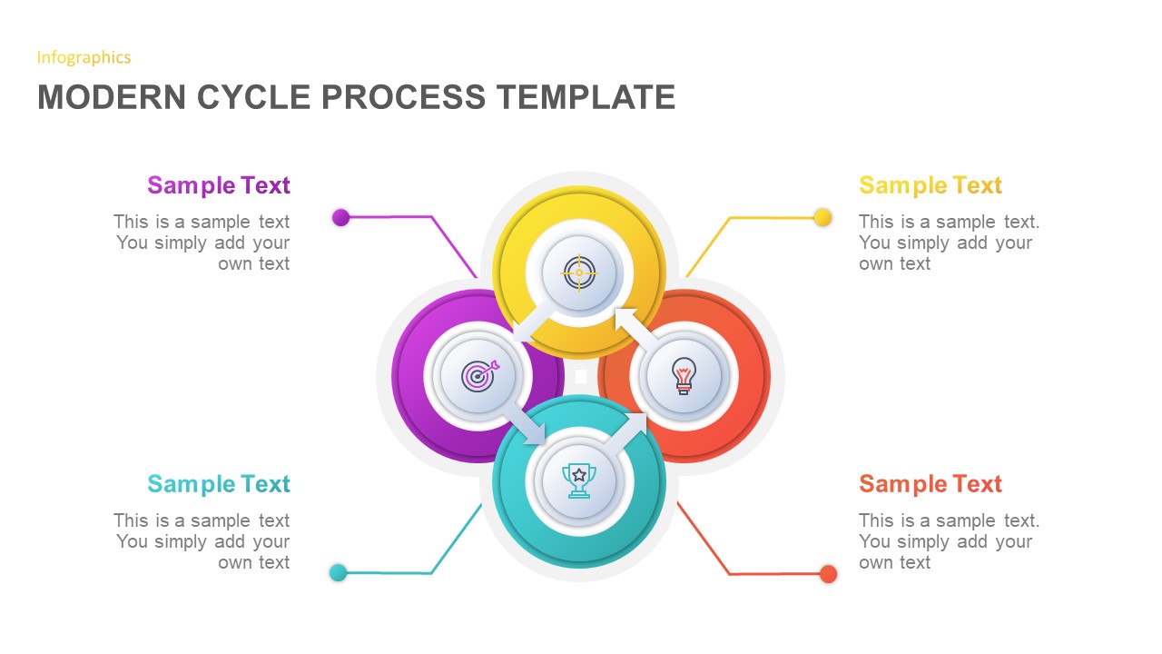 Modern Cycle Process Diagram for PowerPoint | Slidebazaar