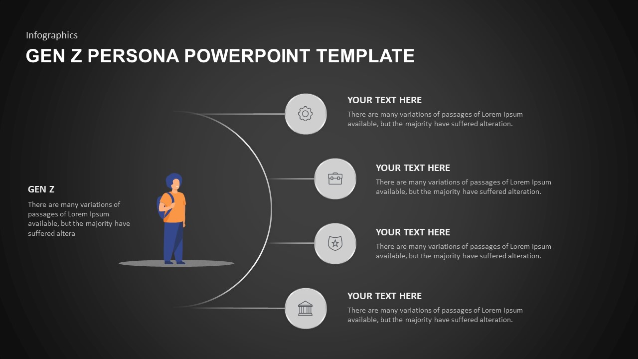 Generations Comparison GenZ PPT Template Black