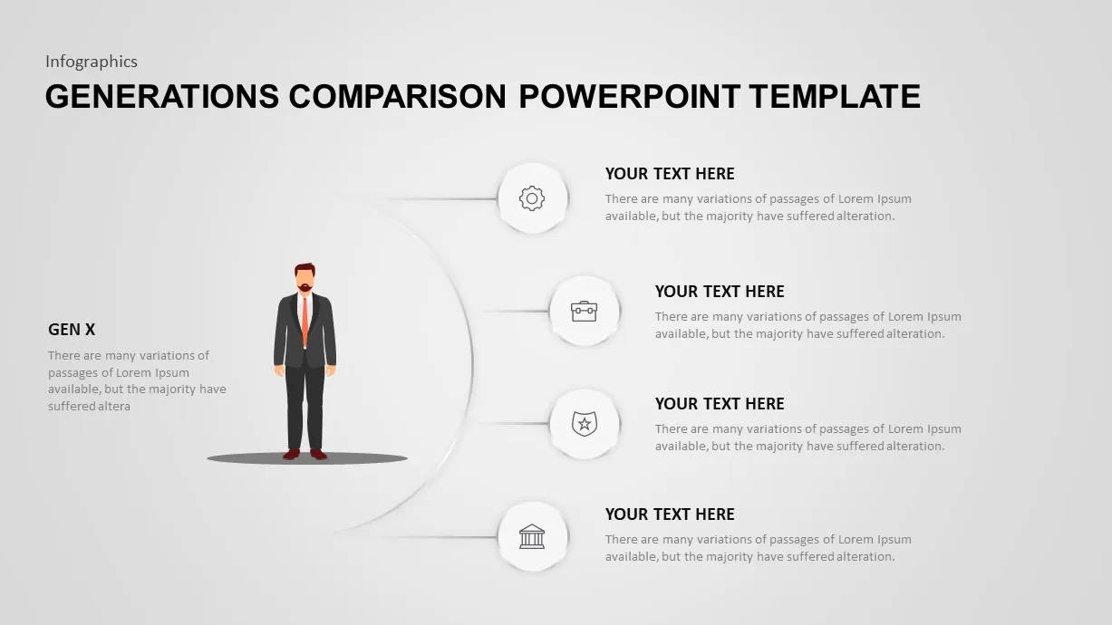 Generations Comparison PowerPoint Template gen x