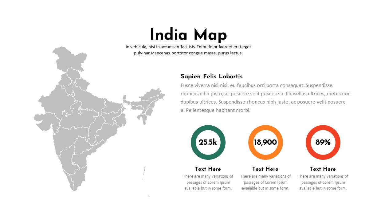 Editable India Map For PPT