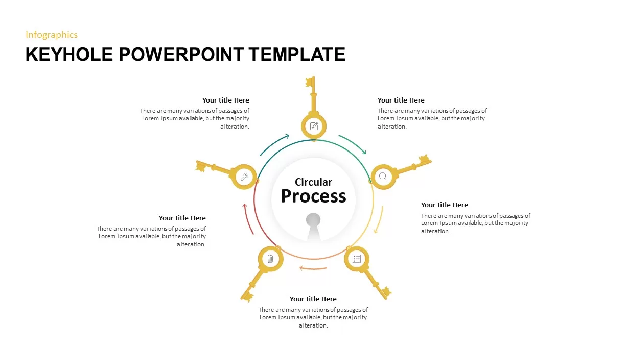 Key and Keyhole PowerPoint template