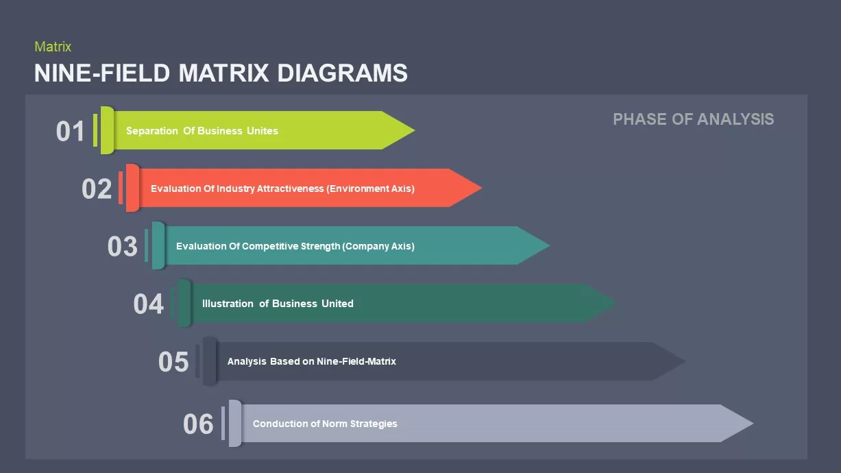 Nine Field Matrix Ppt Template