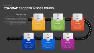 6 Step Roadmap process infographic PowerPoint template