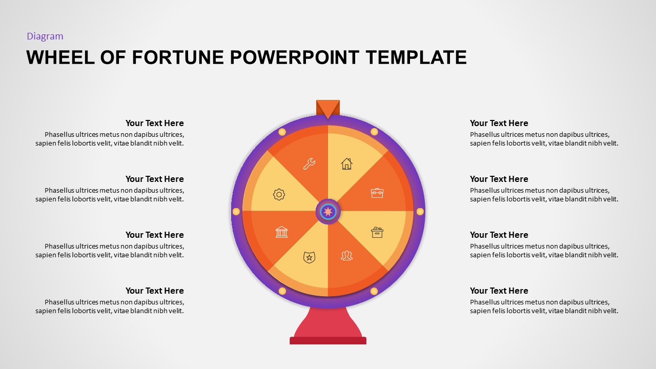 Wheel of Fortune PowerPoint Template Slidebazaar