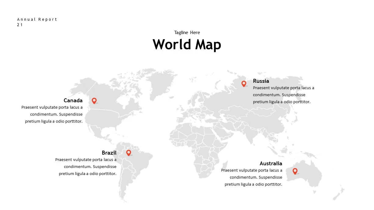 PPT World Map Global Market