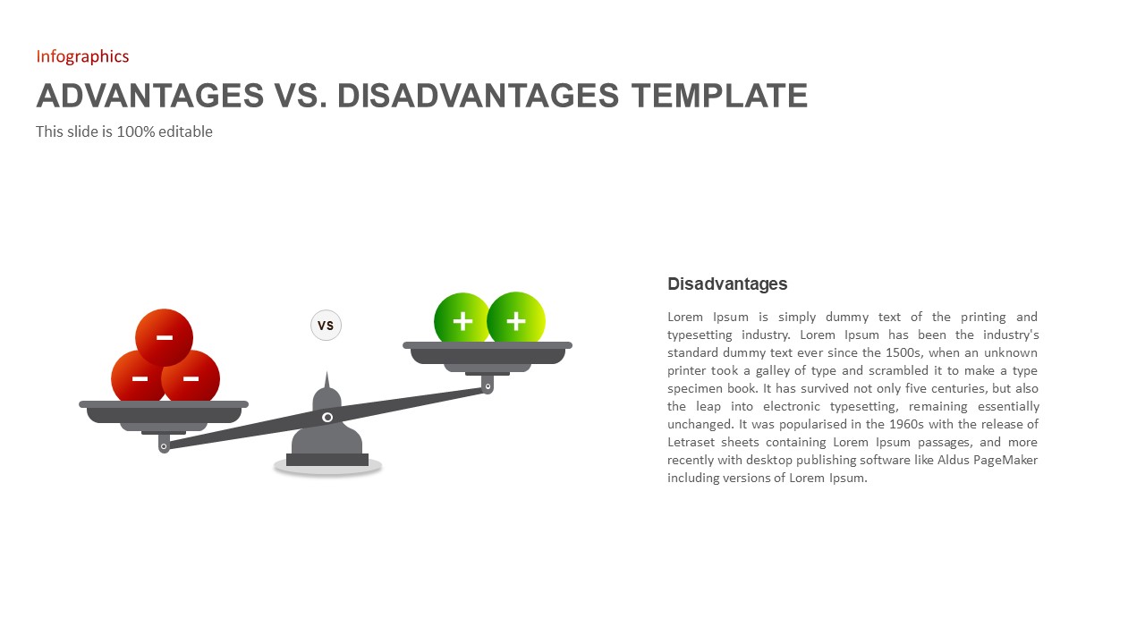 Advantages Disadvantages PowerPoint Template | Slidebazaar