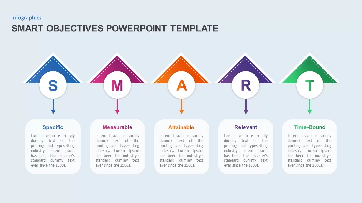 SMART Objectives PowerPoint Template slide