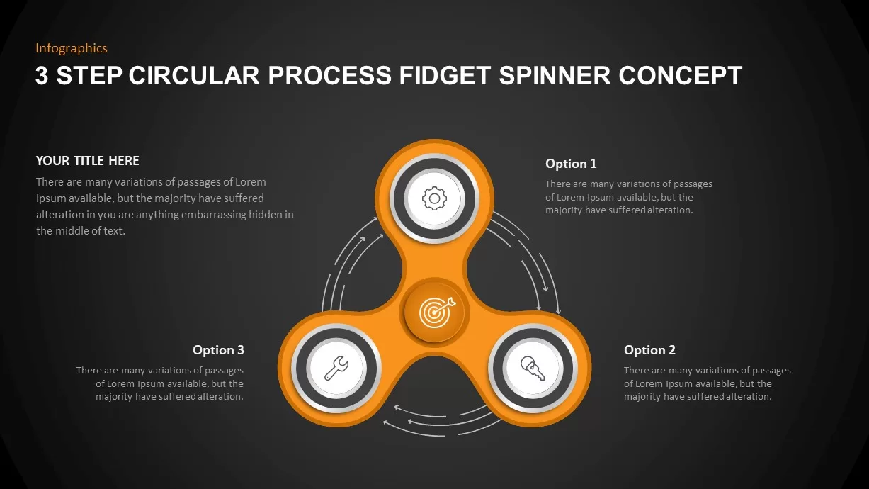 Fidget Spinner Diagram for PowerPoint