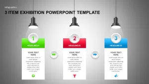 3 Items Exhibition PowerPoint Template