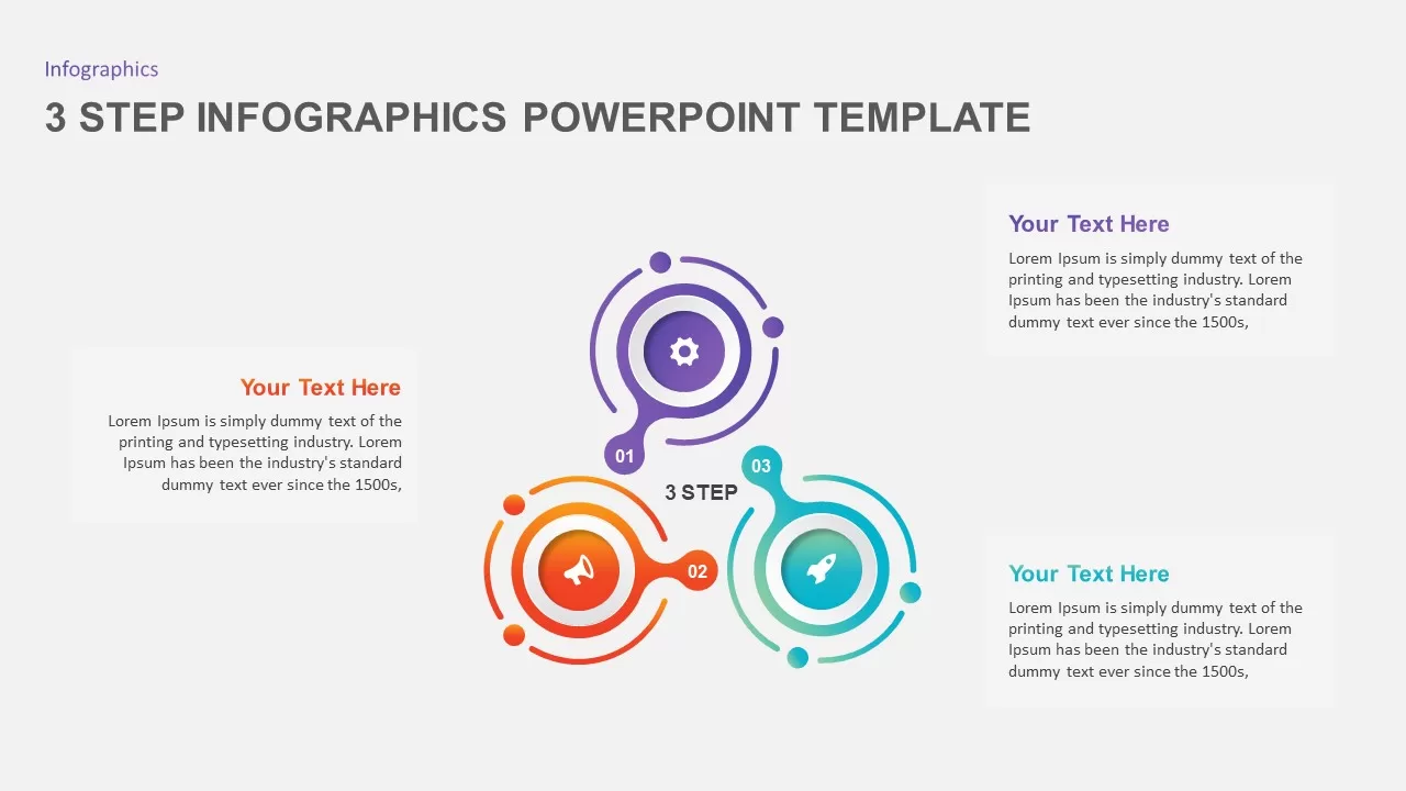 3 step infographic template