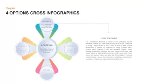 4 Options Cross Infographic PowerPoint Diagram