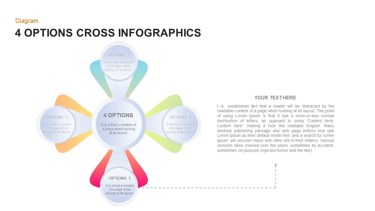 4 Segments Slide of Infographic