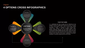 4 steps Cross PowerPoint diagram