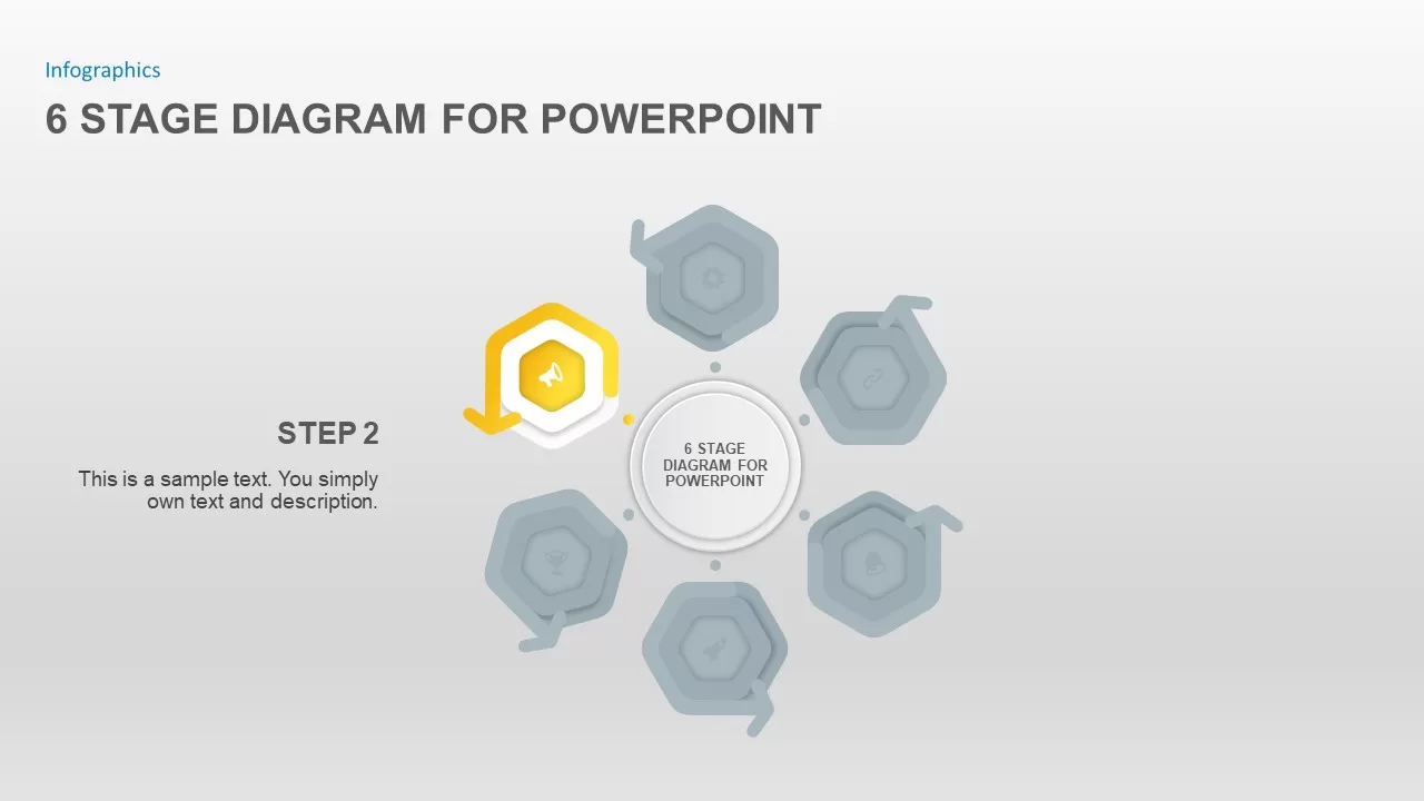 6 Stage Diagram for PowerPoint