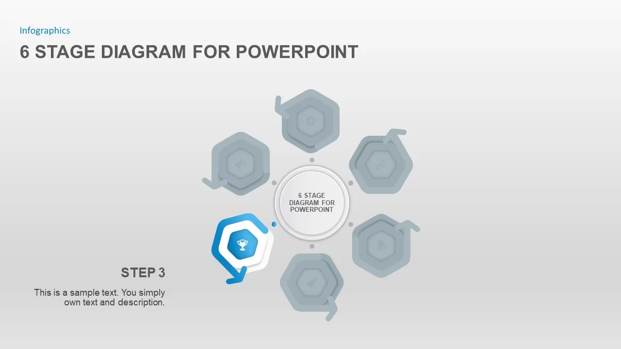 6 Stage Diagram for PowerPoint