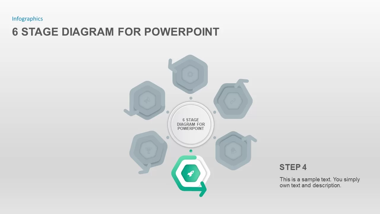 6 Stage Diagram for PowerPoint