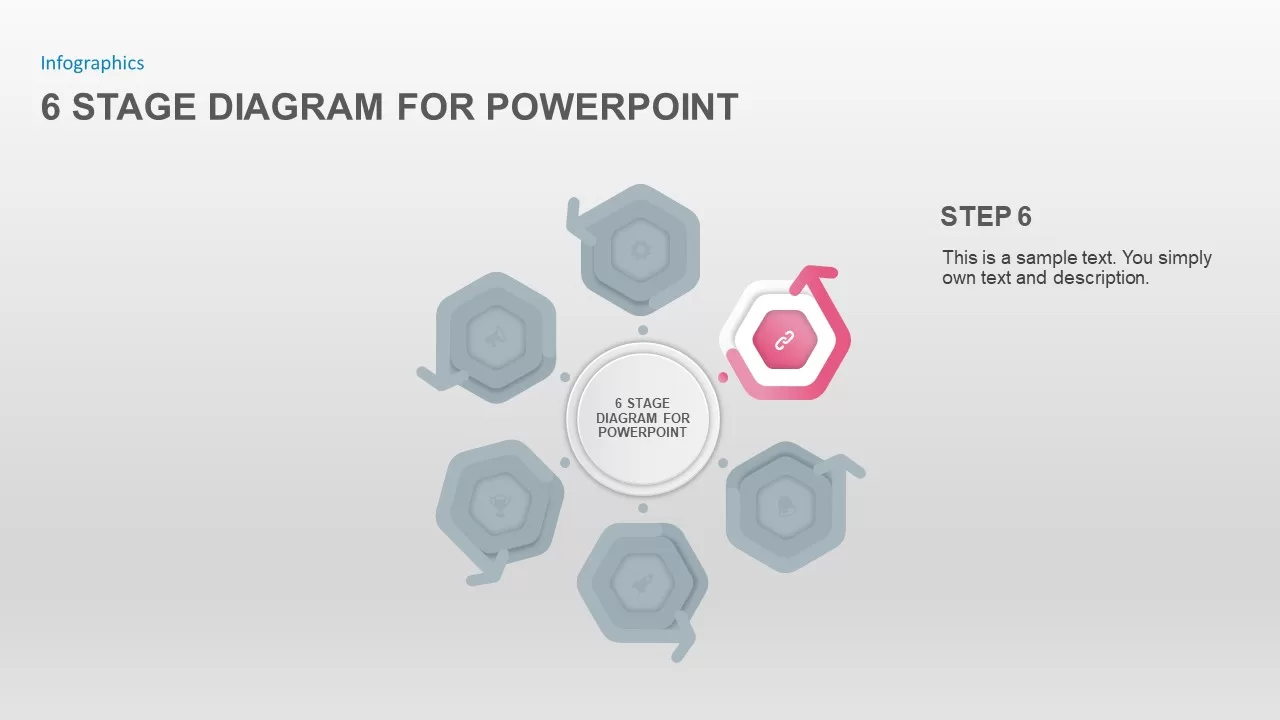 6 Stage Diagram for PowerPoint