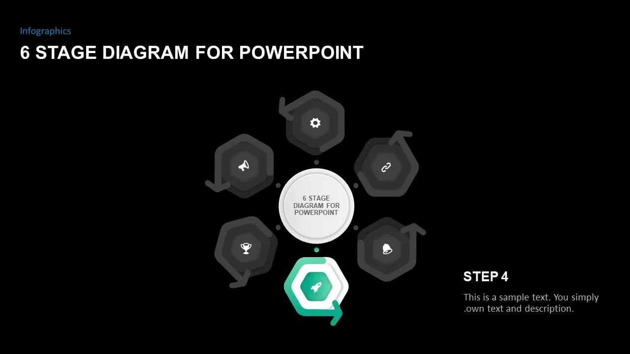 6 Stage PowerPoint Diagram