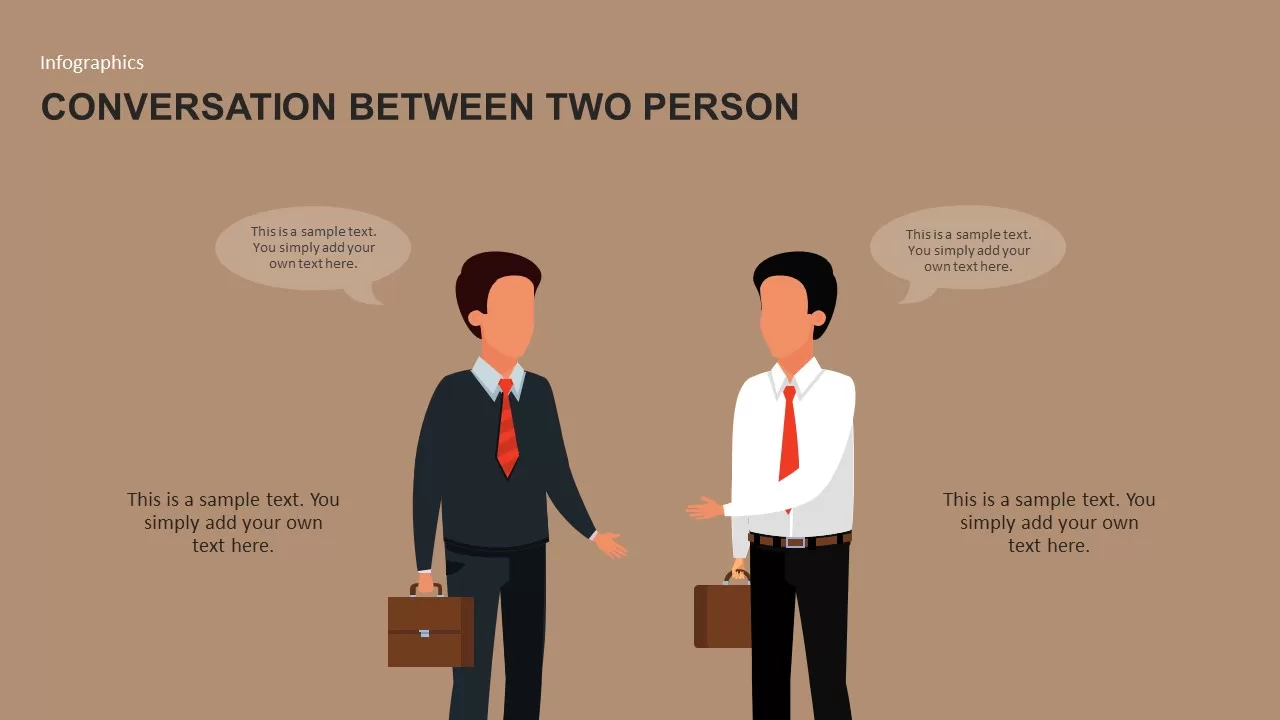 Conversation Between Two Businessmen Template for PowerPoint