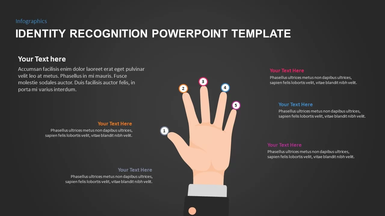 Five Fingers Slide Design for Identity Recognition