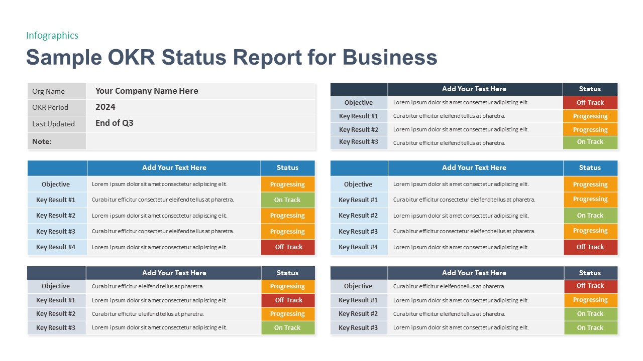 OKR PowerPoint Template business report