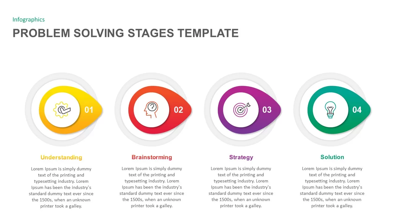 Problem Solving Stages PowerPoint Template