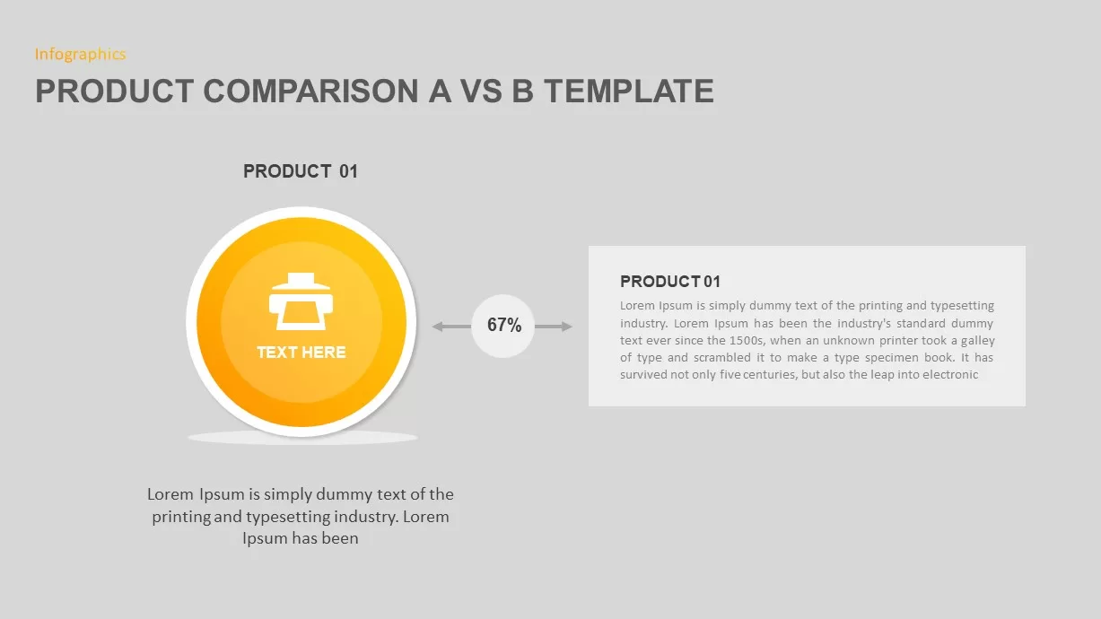 Product Comparison A vs B PowerPoint