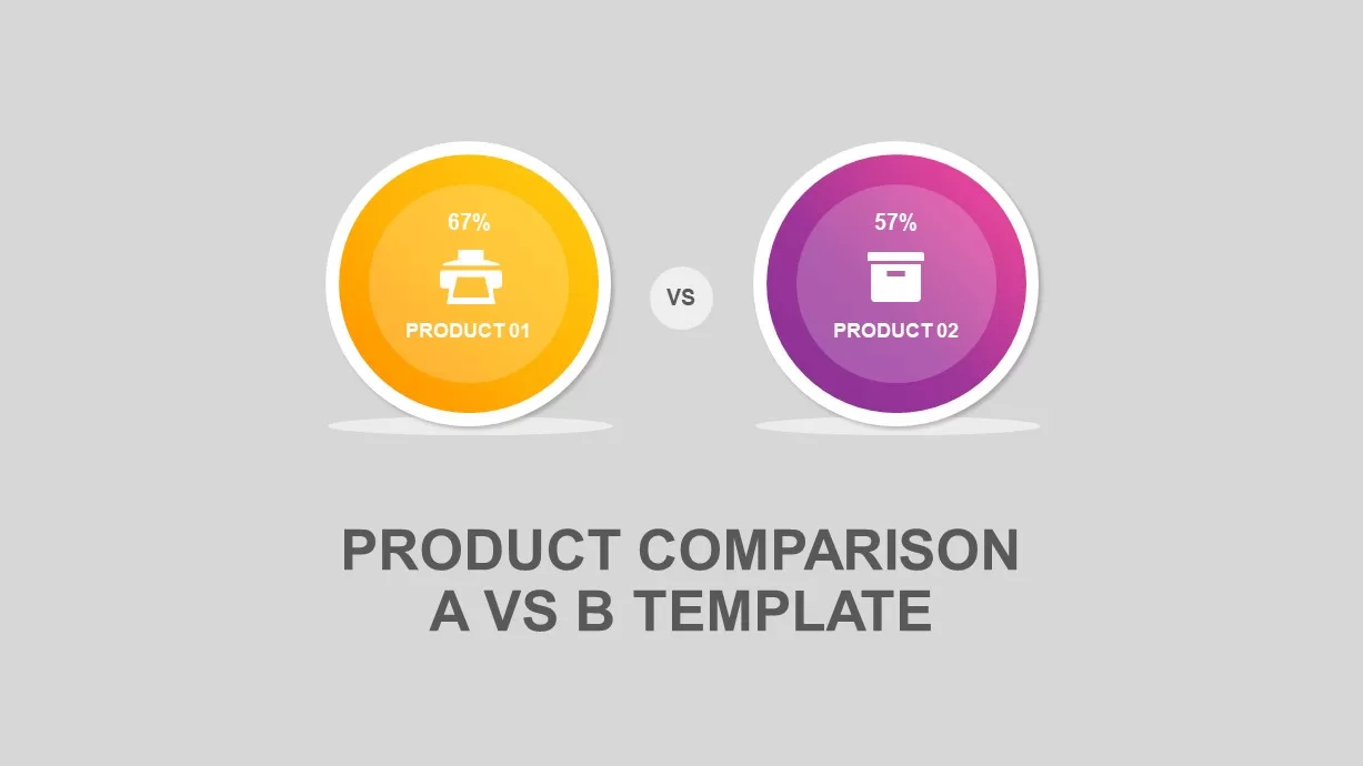 Product Comparison A vs B PowerPoint Template