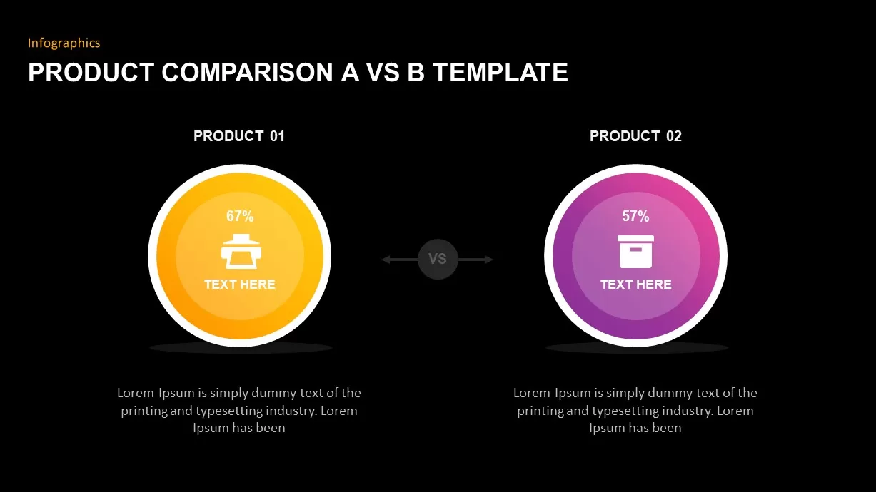 Product Comparison PowerPoint Diagram