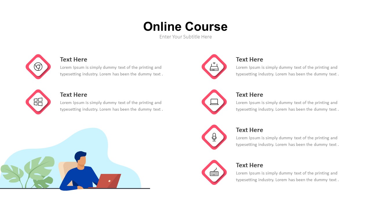 Online Course PowerPoint Template Slidebazaar com