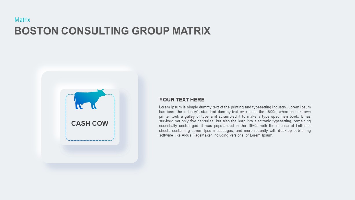 Boston Consulting Group Matrix google slides