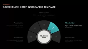 Gauge Shape 5 Step Infographic