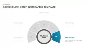 Gauge Shape 5 Step Infographic