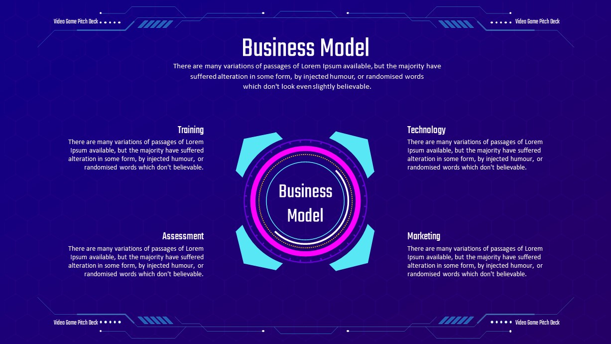 Video game pitch deck PowerPoint template SlideBazaar