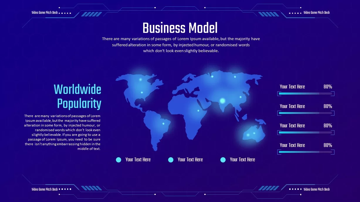 Video Game Pitch Deck business model