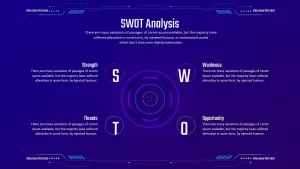 Video Game Pitch Deck table swot analysis slide