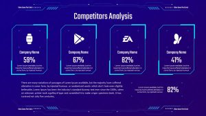 Video Game Pitch Deck PowerPoint Template Competitors Analysis Slide