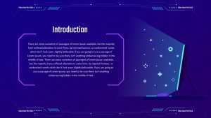 Video Game Pitch Deck PowerPoint Template Introduction Slide