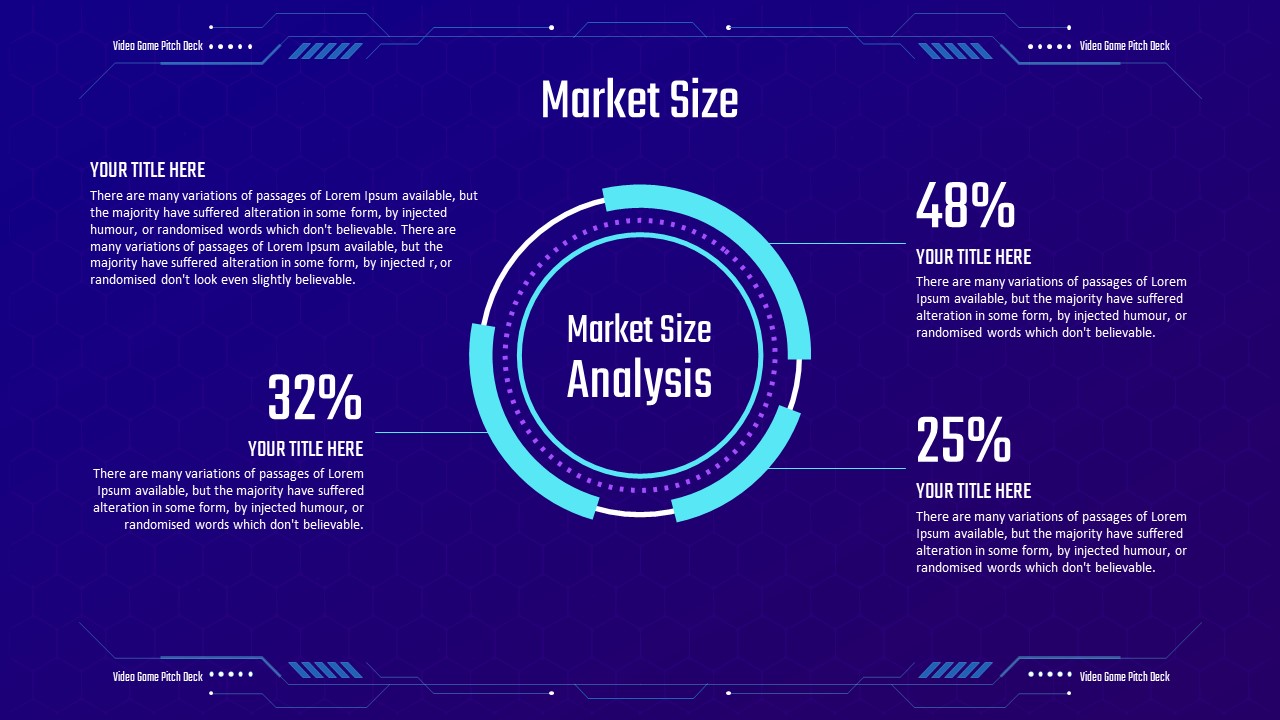 Video Game Pitch Deck PowerPoint Template Market Size Slide