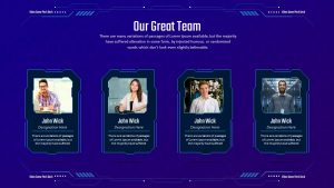 Video Game Pitch Deck PowerPoint Template Our Team Slide