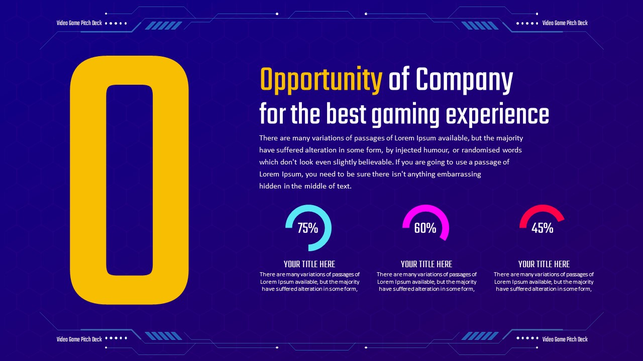 Video Game Pitch Deck PowerPoint Template SWOT Opportunity Slide