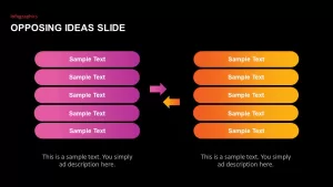 infographics for opposing ideas slide-dark